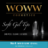 Soft Gel Tips Woww - Gel Tips No4 Medium Oval 240 τεμάχια
