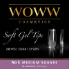 Soft Gel Tips Woww - Gel Tips No5 Medium Square 240 τεμάχια