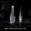 Soft Gel Tips Woww - Gel Tips No1 Medium Stiletto 240 τεμάχια