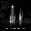 Soft Gel Tips Woww - Gel Tips No2 Short Stiletto 240 τεμάχια