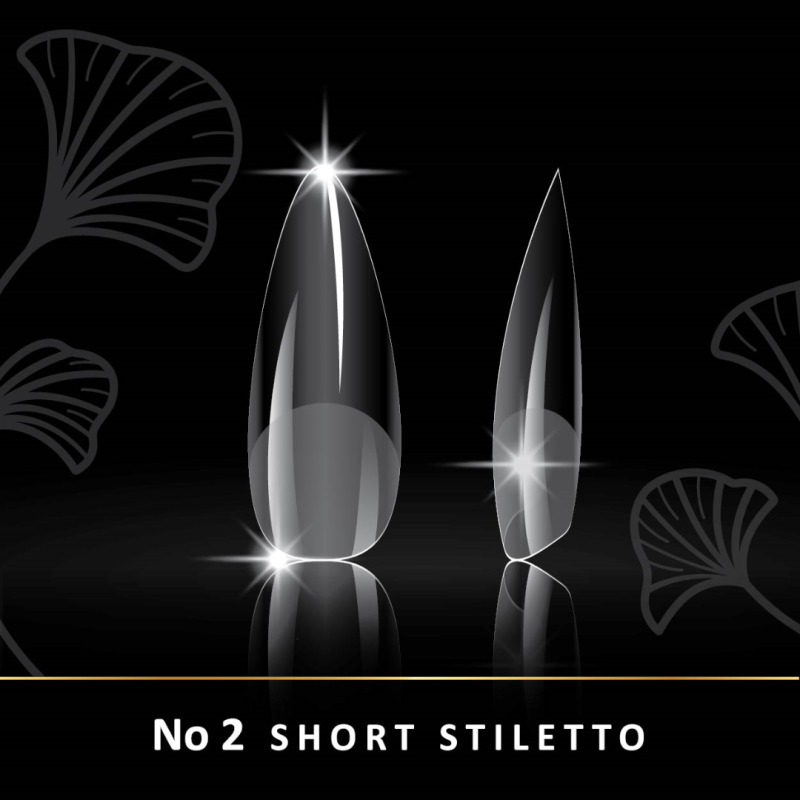 Soft Gel Tips Woww - Gel Tips No2 Short Stiletto 240 τεμάχια