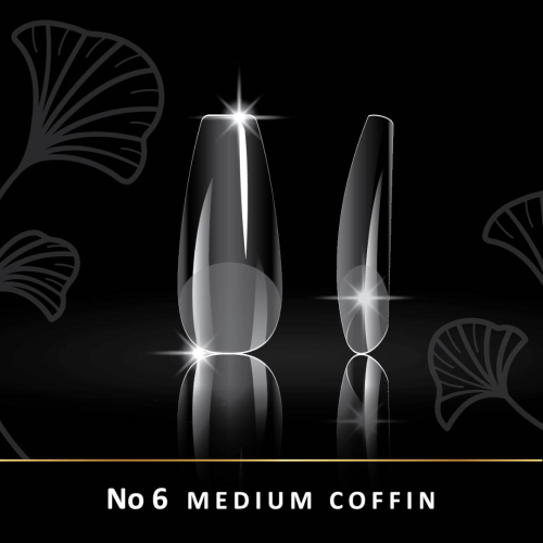 Soft Gel Tips Woww - Gel Tips No6 Medium Coffin 240 τεμάχια