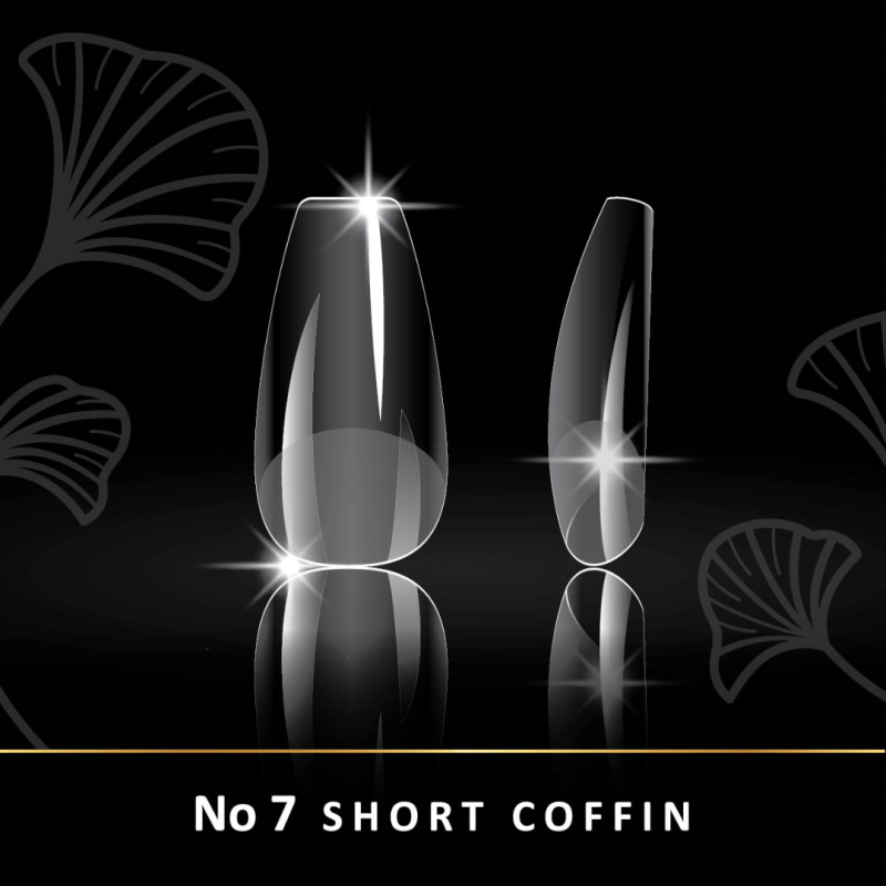 Soft Gel Tips Woww - Gel Tips No7 Short Coffin 240 τεμάχια