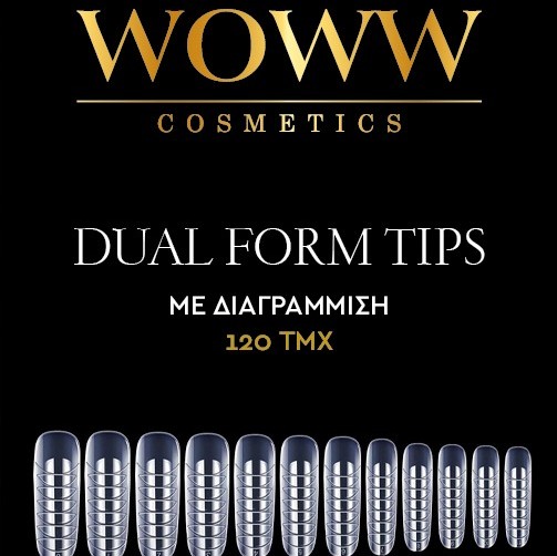Dual Form Tips Woww Cosmetics με Διαγράμμιση 120τεμ 