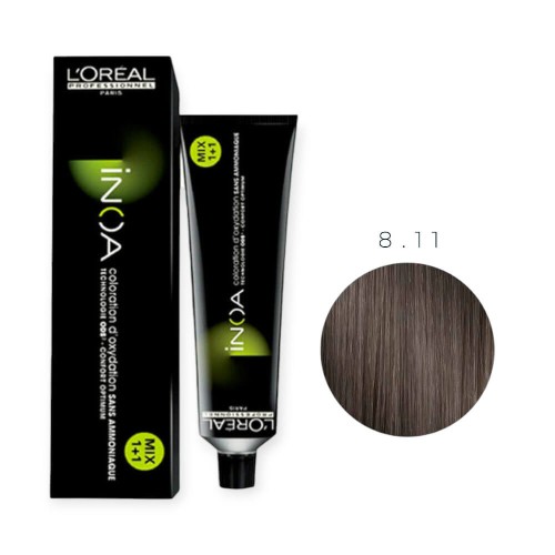 Βαφή Μαλλιών L'Oreal Inoa 8.11 Ξανθό Ανοιχτό Σαντρέ Βαθύ - 60ml