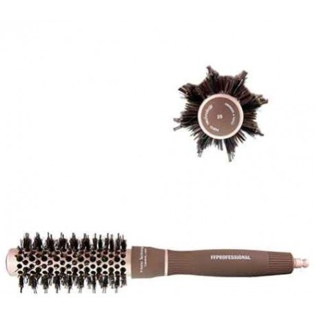 FFPROFESSIONAL Κεραμική Βούρτσα IONIC NANO TECHNOLOGY Φυσική Τρίχα 25mm