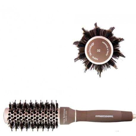 FFPROFESSIONAL Κεραμική Βούρτσα IONIC NANO TECHNOLOGY Φυσική Τρίχα 32mm