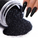 Nail Glitter Powder Shining Sugar Effect Glitter Black 