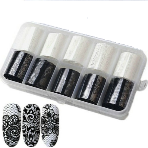 Foil Nail Art σε Κασετίνα 10 τεμαχίων no7