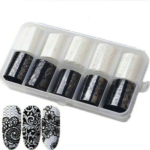 Foil Nail Art σε Κασετίνα 10 τεμαχίων no7