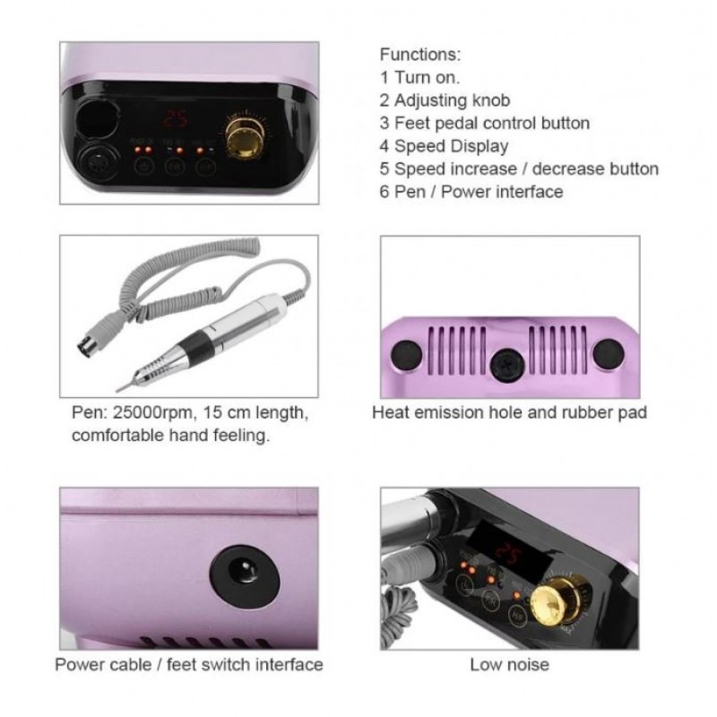 Επαγγελματικός τροχός για Μανικιούρ - Πεντικιούρ Nail Sander Rose Gold SML M1