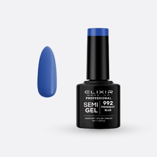Elixir Make Up Semigel Color Coat Soak Off 992 Midnight Blue 8ml