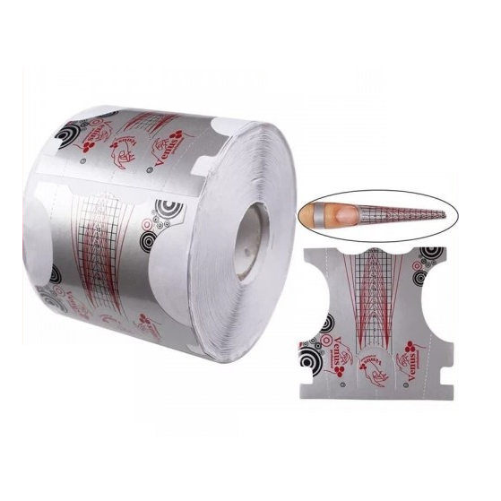 Φόρμες Νυχιών Ασημί 500 Τεμάχια για Μανικιούρ