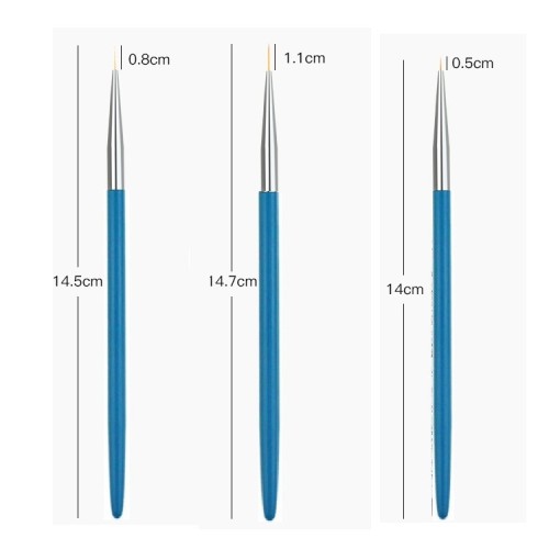 Σετ 3 τεμαχίων Γραμμικά Πινέλα 