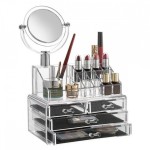 Make Up Organizer  Τεσσάρων Επιπέδων με Καθρέφτη