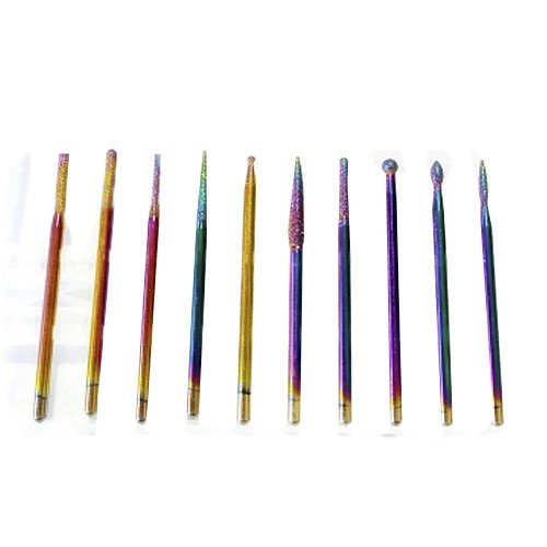 Φρεζάκια Σετ Για Τροχό Νυχιών Μανικιούρ-Πεντικιούρ Rainbow 10 Τεμαχίων noB