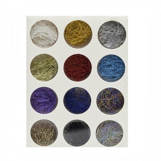 ΣΕΤ 12 Βαζάκια με Διακοσμητικές Κλωστές Νυχιών