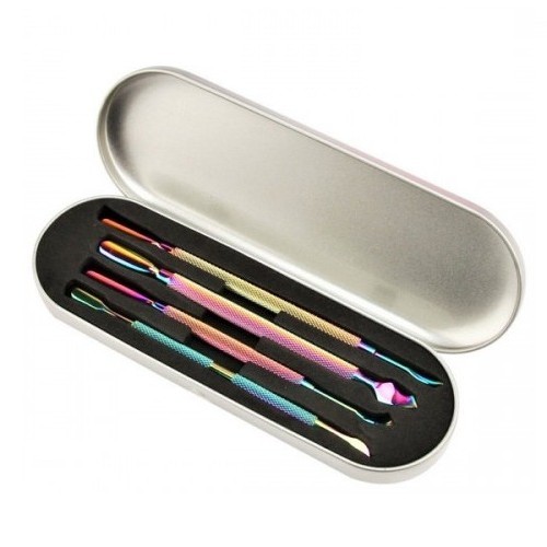 Σετ εργαλείων νυχιών Chameleon Rainbow Stainless Steel Nail 4τμχ