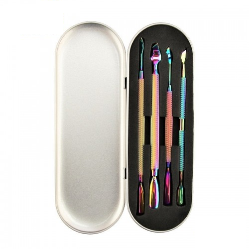 Σετ εργαλείων νυχιών Chameleon Rainbow Stainless Steel Nail 4τμχ
