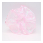 Scrunchie Σούρα Μαλλιών Οργάντζα Ροζ 