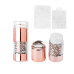 Σφραγίδα Νυχιών με 2 Στάμπες και Στρας Διακοσμητικά Χρυσά