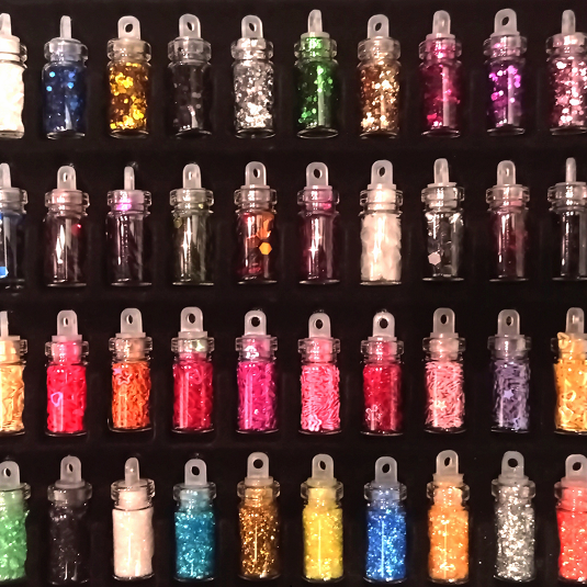 48 Μπουκαλάκια με Διακοσμητικά Νυχιών