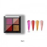 Σκόνη νυχιών mirror σε υφή pigment 4 αποχρώσεων Νο1