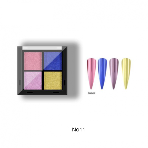 Σκόνη νυχιών mirror σε υφή pigment 4 αποχρώσεων Νο11