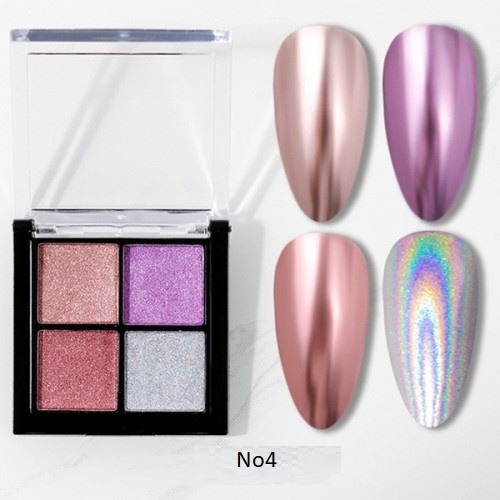 Σκόνη νυχιών mirror σε υφή pigment 4 αποχρώσεων Νο4