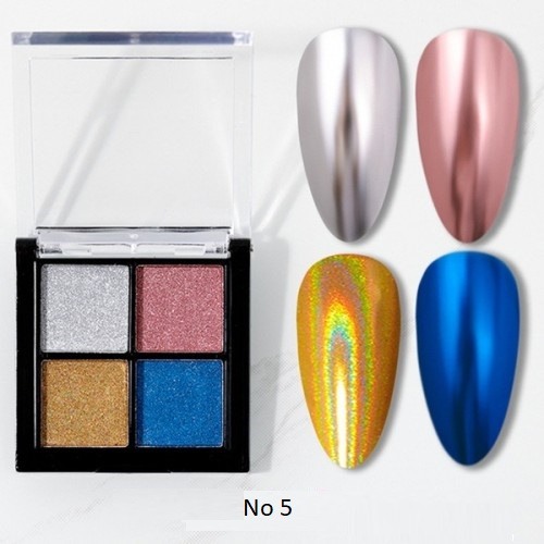 Σκόνη νυχιών mirror σε υφή pigment 4 αποχρώσεων Νο5