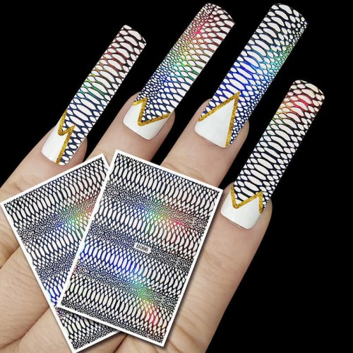 Αυτοκόλλητο Νυχιών Snake Blue