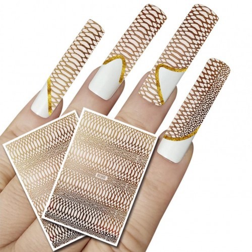 Αυτοκόλλητο Νυχιών Snake Gold