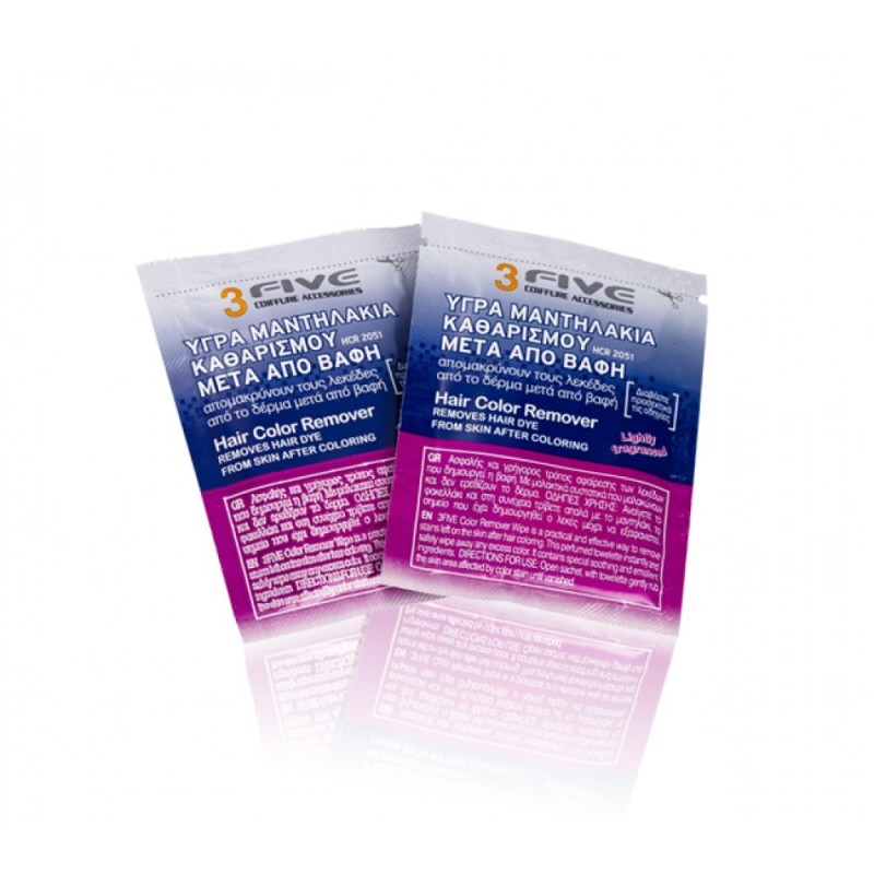 Αφαιρετικό Βαφής σε Υγρά μαντηλάκια Farcom 3Five 1τμχ