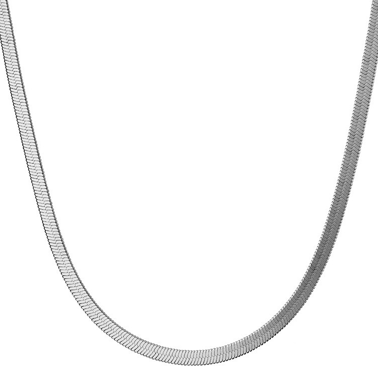 Αλυσίδα Λαιμού Φιδίσια Steel 58 - 60 cm Ασημί πάχους 6 mm