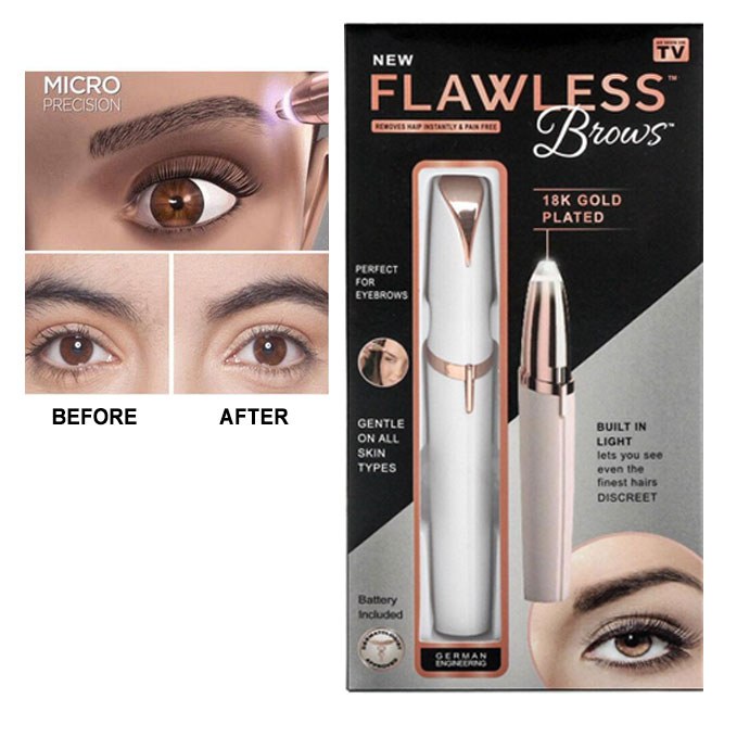 Συσκευή Αποτρίχωσης & Περιποίησης Φρυδιών Flawless Brows Λευκό Χρώμα