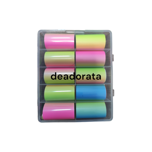 Foil Nail Art σε Κασετίνα 10 τεμαχίων no11