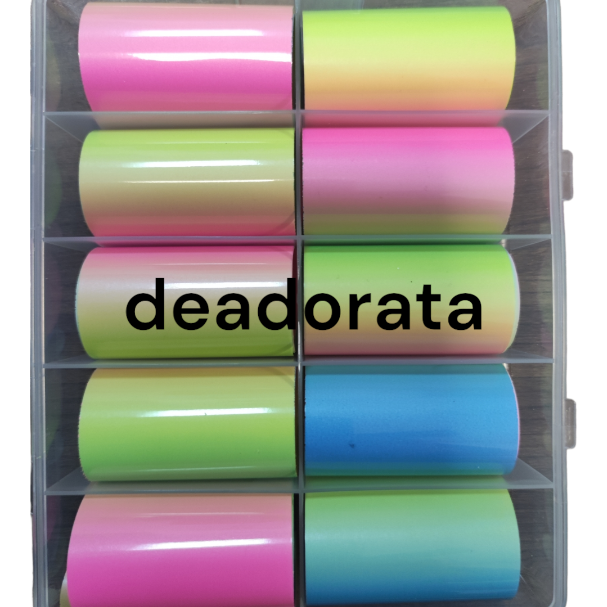 Foil Nail Art σε Κασετίνα 10 τεμαχίων no11