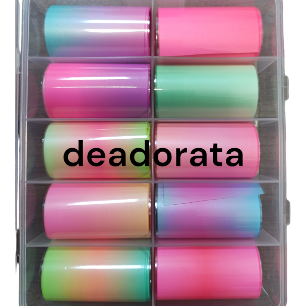 Foil Nail Art σε Κασετίνα 10 τεμαχίων no12