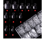 Tips Νυχιών Ποδιού 500 τεμάχια Clear