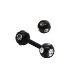 Σκουλαρίκια Αυτιού Μπάρα από Χειρουργικό Ατσάλι Μαύρο Zircon