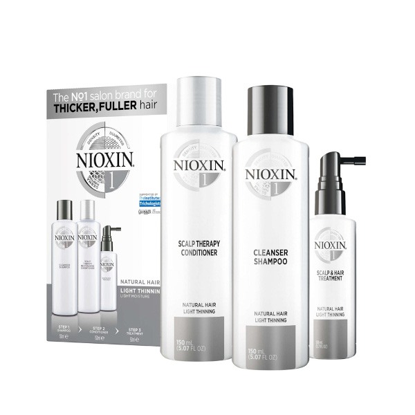 Nioxin System 1 Trial Kit Σετ Περιποίησης Μαλλιών κατά της Τριχόπτωσης με Σαμπουάν 3τμχ