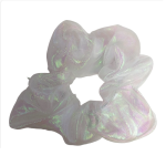 Scrunchie Σούρα Μαλλιών Οργάντζα Άσπρο