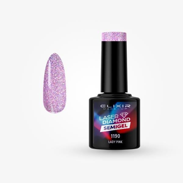 Elixir Laser Diamond Semigel 8ml 1190 - Lady Pink