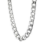 Αλυσίδα Λαιμού Ανδρική Ατσάλινη Cuban Link μήκος 50cm πλάτος 1.2cm