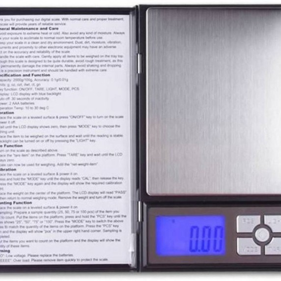 Ψηφιακή Ζυγαριά Ακριβείας Notebook Series Μαύρη