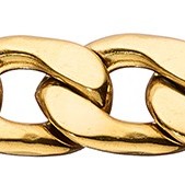 Αλυσίδα Λαιμού Ανδρική Ατσάλινη Χρώμα Χρυσό Cuban Link μήκος 50cm πλάτος 1.2cm