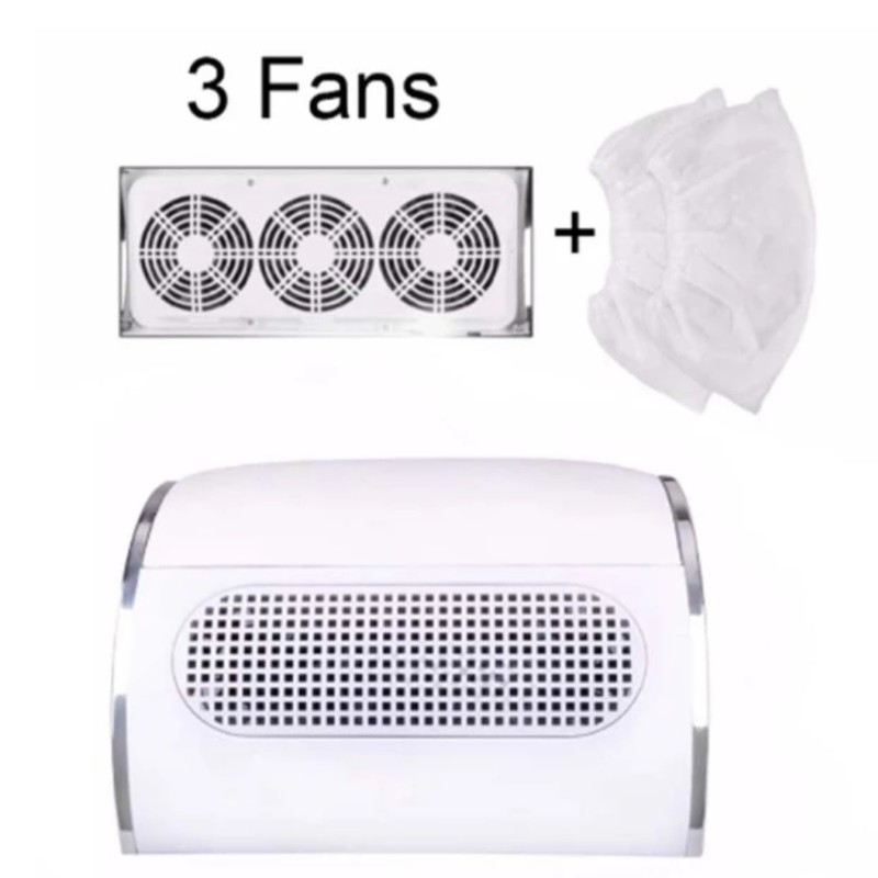 Επαγγελματικός Απορροφητήρας Σκόνης Νυχιών Nail Dust Collector 858-5 Λευκό