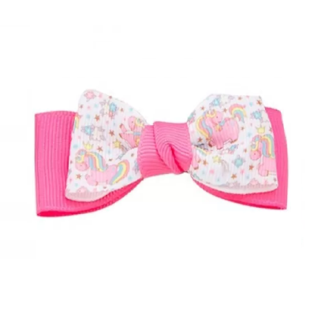 Κοκαλάκι Μαλλιών Φιογκάκι Ροζ Unicorn Hair Utopia