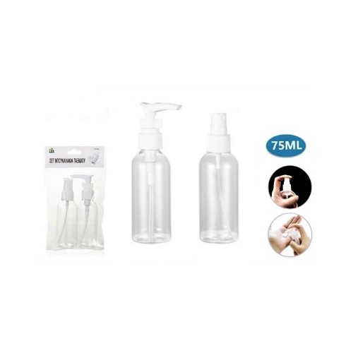 Σετ Ταξιδίου  2 Πλαστικά Μπουκαλάκια 75ml