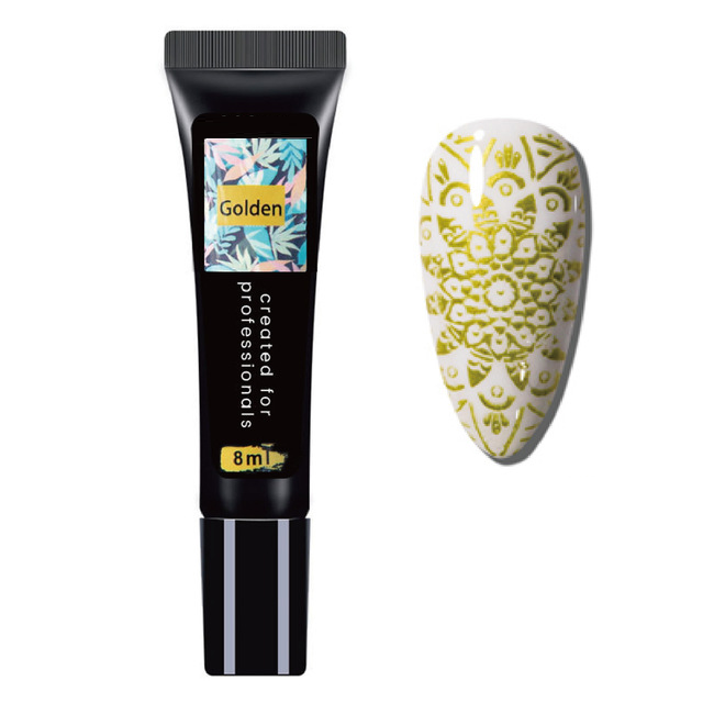 Stamping Nail Art Gel Χρυσό 8ml